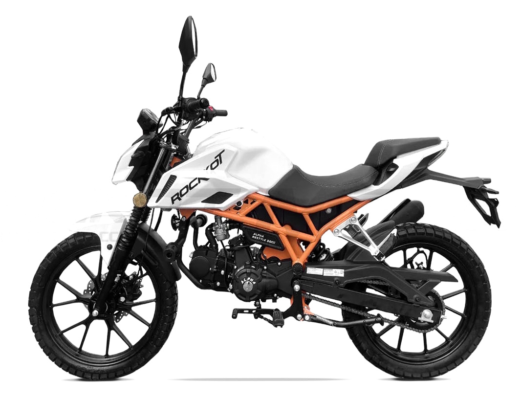 Мопед ROCKOT ALPHA RESTYLE (белый/оранжевый)