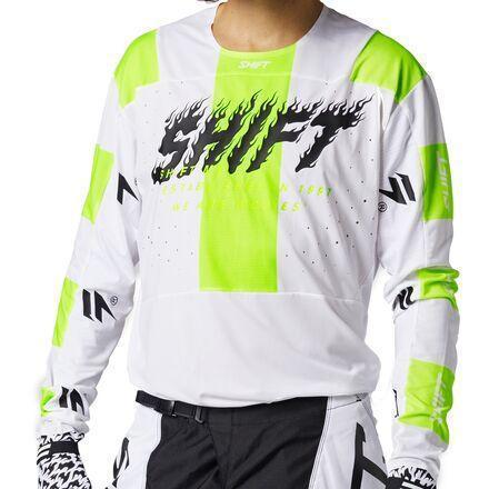 Мотоджерси Shift Black Label Flame Jersey White